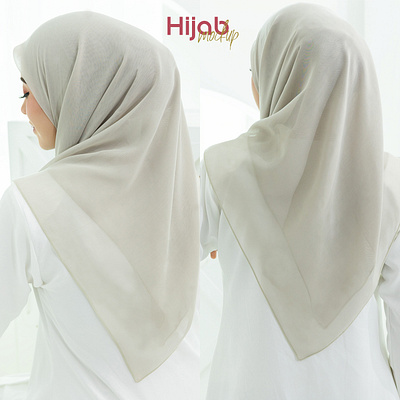 Hijab Mockup [Back View] apparel clothes design download esarp fashion hijab photoshop psd sal scarf shawl template