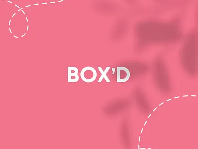 Box'd - Branding Concept background branding color dotted dotted lines graphic design logo logo design modern pattern pink pink background purple purple background shadow simple design text ticket shaped outline typography visual identity