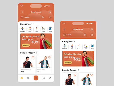 Sleek & Engaging Shopping App Home Page UI/UX Design 🛍️✨ 📱Figm 3d animation app branding design graphic design illustration logo motion graphics typography ui ux vector