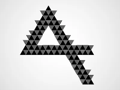 Four geometric hexagon hexagons number numbers numeral numerals triangle triangles type typography