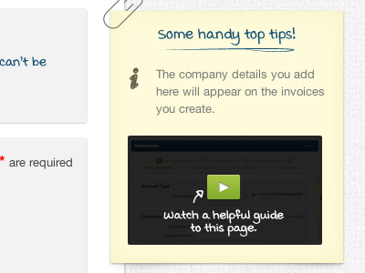Top Tips Note freeagent help minimal note paper clip play post it shadow video yellow
