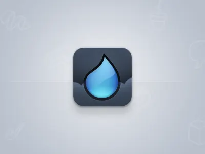 drop icon blue drop glossy icon ios app ios icon