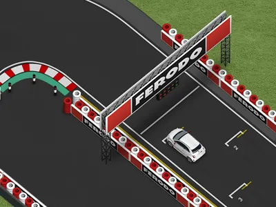 Ferodo Racing Game 2d 3d design ferodo racing challenge fiat abarth game maya photoshop race track racing game studio moo
