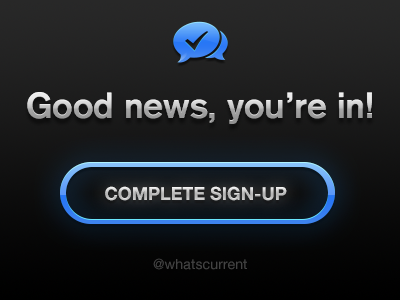 Alpha Invitation alpha black blue button current gray