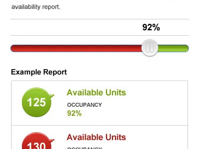 Settings for Report green interface ipad red settings ui ux