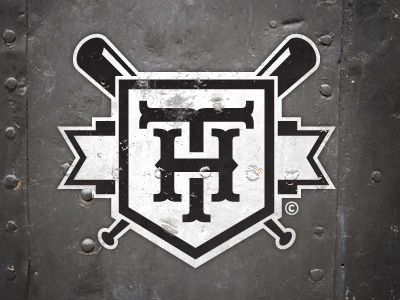 Hitmen Baseball baseball bats crest hitmen ribbon