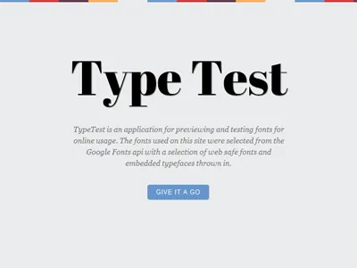 TypeTest application typography website