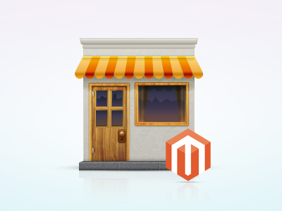 "Magento Shops" — Icon / Illustration building door house icon illustration magento shop shops stone window wood