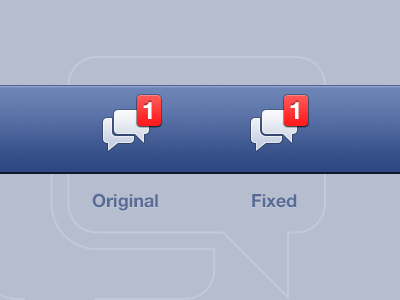 You won't be able to un-see it… border radius facebook fb glyph ios