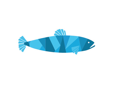 Fish fish geometric logo