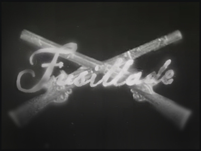 Fusillade fusillade hand lettering lettering type war