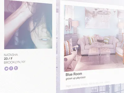 Profile Page colorful interior design light web