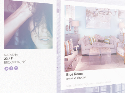 Profile Page colorful interior design light web