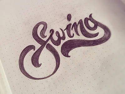 Swing bulgaria ivaylo nedkov lettering sketch typography