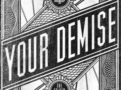 Your Demise band distress guilloche merch money pattern
