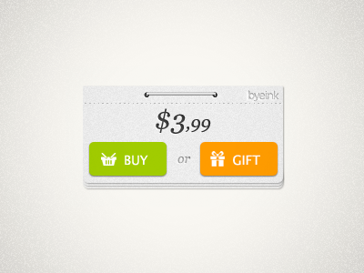 Pack Sell Buttons byeink creamebooks ui