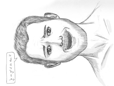 Ja wie geil ist das denn?! man portrait sketch