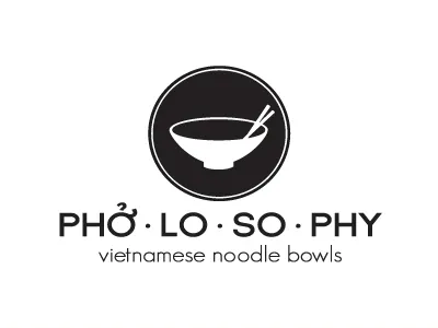Pho bowl icon logo noodle pho vietnamese