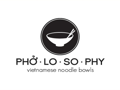 Pho bowl icon logo noodle pho vietnamese