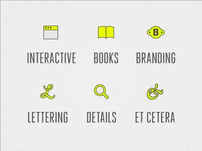Design Icons concept fun icons personal quick website