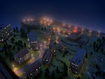 Goldküste LVL02 3d cinema4d design forest grass level lights modeling mud night rails railway rendering rocks sediment terrain texture train trees