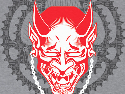 Tour of Utah Tee allez cranks demon devil hannya japanese number of the beast pentagram pointy ears satan teeth tour of utah