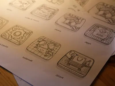 Sketch app home icon internet paper setting sketch video