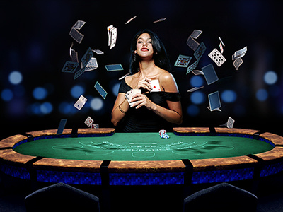 Poker cards casino cg collage game poker web