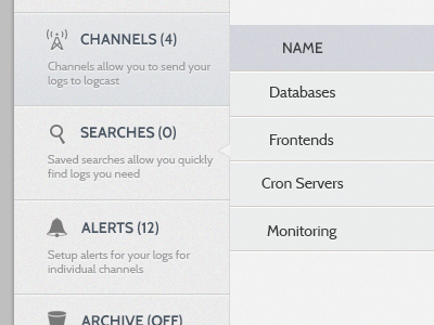 Settings panel - Fixed alignment data settings soft table tabs