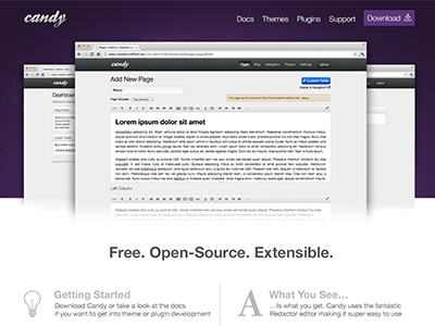 Candy cms design open source site website