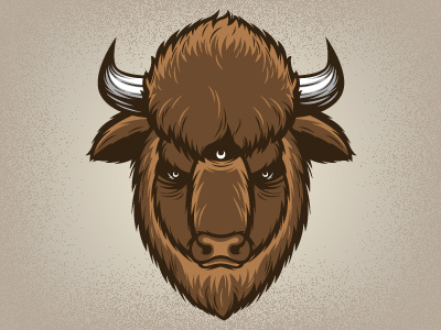 3rd Eye Buffalo 3rd eye bison brown buffalo horns