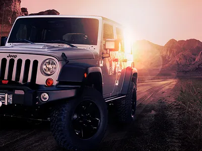 Jeep Hero WIP graphic design hero image jeep photo manipulation photoshop ramiro galan