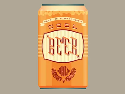 Cool Beer alcohol awkward barley beer can cold comedian comedy cool custom type david huntsberger emblem foam hops podcast professor blastoff seal suds type vector wheat