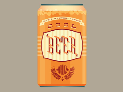 Cool Beer alcohol awkward barley beer can cold comedian comedy cool custom type david huntsberger emblem foam hops podcast professor blastoff seal suds type vector wheat