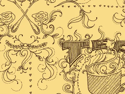 Hand drawn repeat pattern brittany arita cream design hand drawn lettering pattern pattern: repeat repeat pattern tea tile pattern