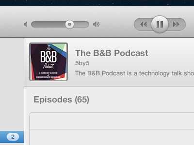 Podcast Summary app controls gray interface light mac media player podcast simple slider