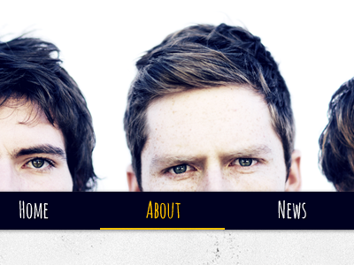 Band Website band banner grunge navigation photos responsive wordpress