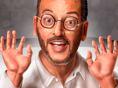 Jean Reno advert celebrity character cinema illustration man movie portrait