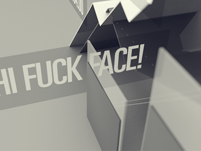 Untitled 001 3d black white cinema 4d face frischluft fuck graph monotone