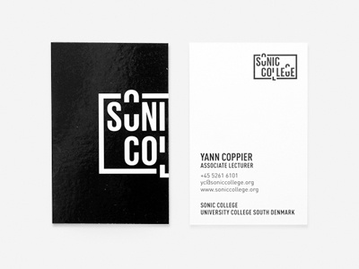 Sonic College Stationary branding denmark education haderslev identity scandinavian sonic college sound design stationary