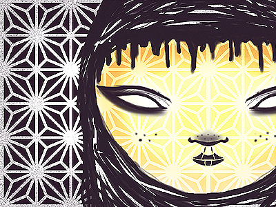 Matryoshka art canvas doll girl illustration matryoshka paint spray stencil street art