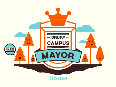 Mayor for the Month foursquare mayor shirt trees