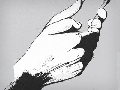 Hand Ilustration. expressive gesture hand illustration texture