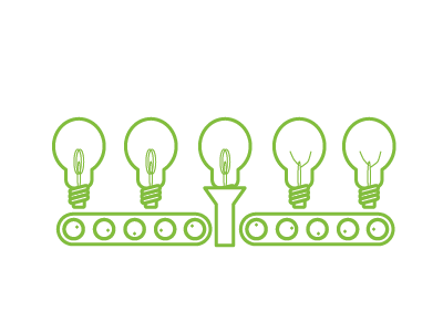 Lightbulb Animation art bulb green icon light line white
