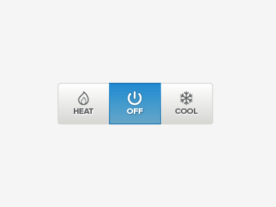 Heat Off Cool buttons ui ux web