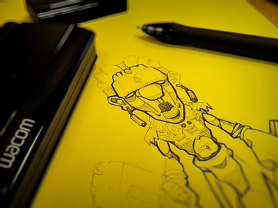 The Chief illustration inkling line art wacom