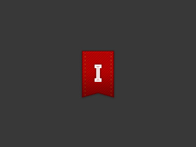Ribbon/Flag emboss flag i letters monogram ribbon