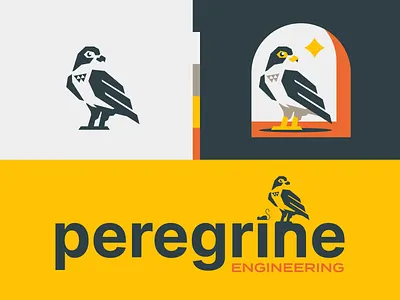 Peregrine Engineering® animal logo bird bird logo brand branding design engineering falcon flight illustration logo peregrine falcon