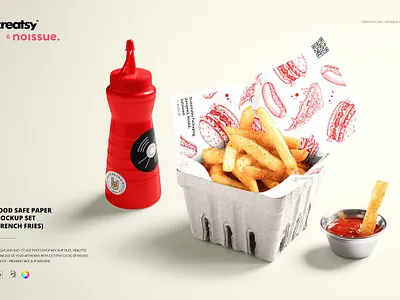 Food Safe Paper Mockup french fries creator creatsy custom customizable design designed food safe paper mockup french generator mock up mock ups mockup mockups paper mockup personalized restaurant smart object template templates tosts