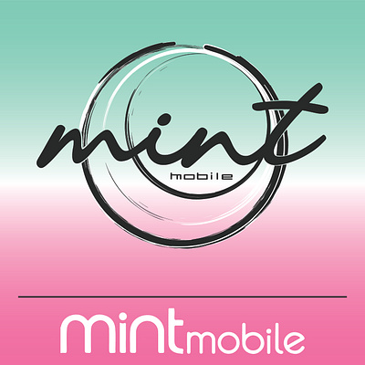 "Pink" & "Mint" logos as a play on my personal brand branding design graphic design illustration logo typography vector